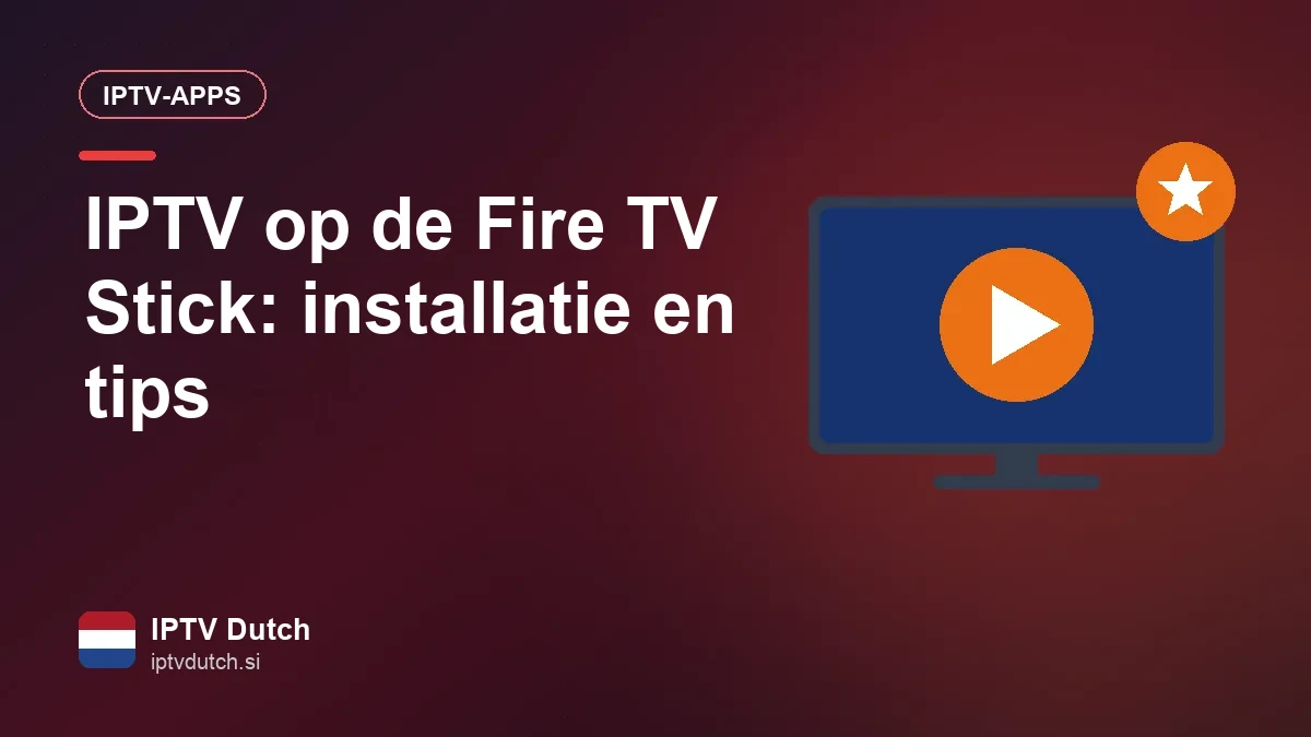 Fire TV Stick met een IPTV-app op een televisie