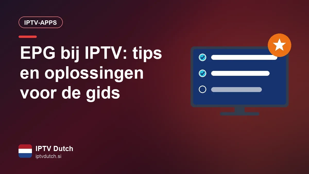 Tv-gids (EPG) geopend in een IPTV-app op een televisie